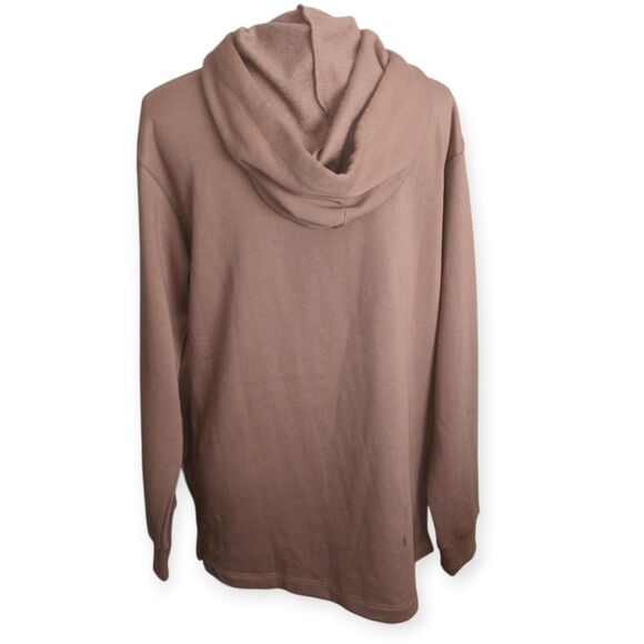 PINK Victoria's Secret Taupe/Mauve Hoodie with Silver Logo Sz M EUC. - Picture 5 of 8